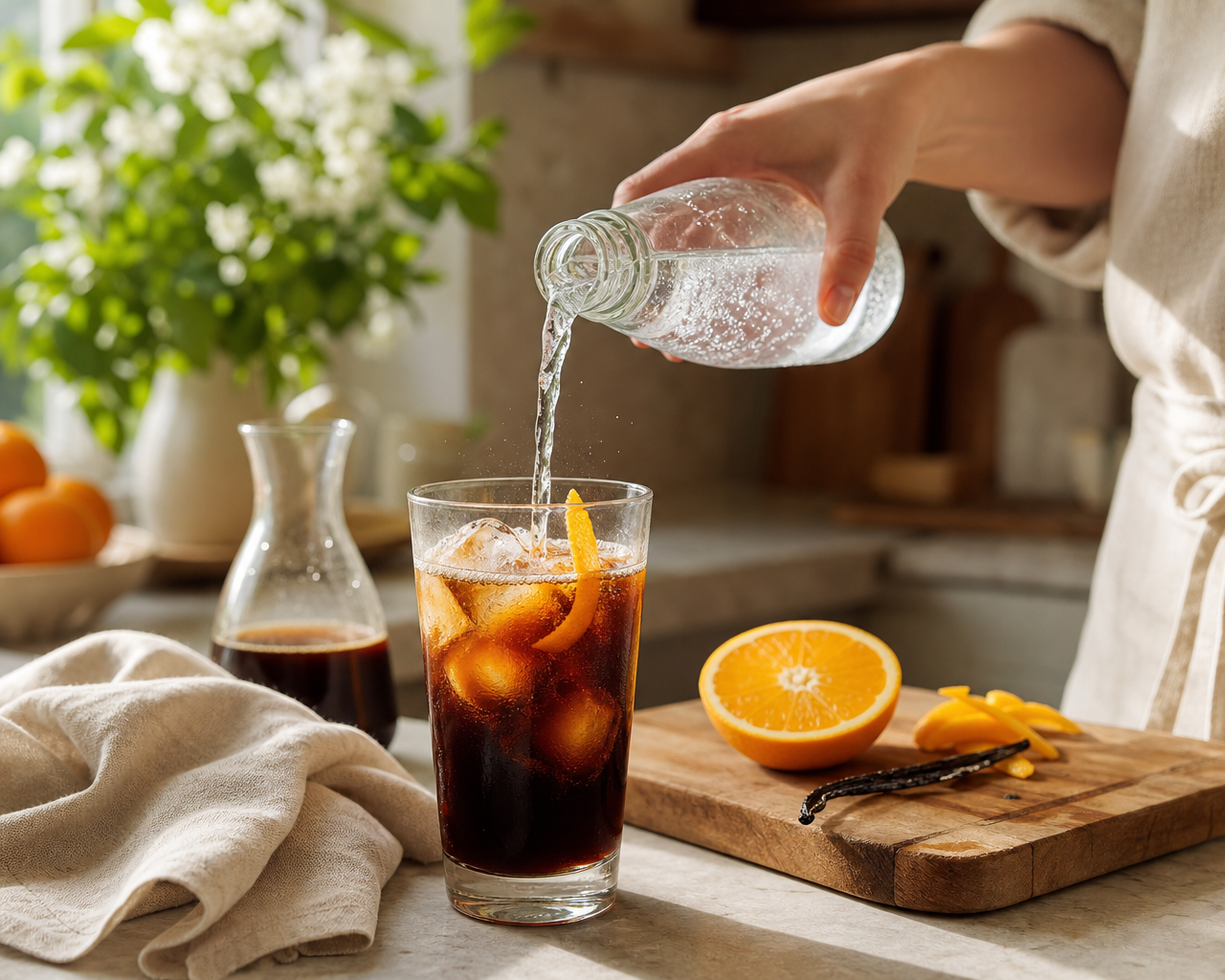 Jarní cold brew s pomerančem a vanilkou: svěží a snadné