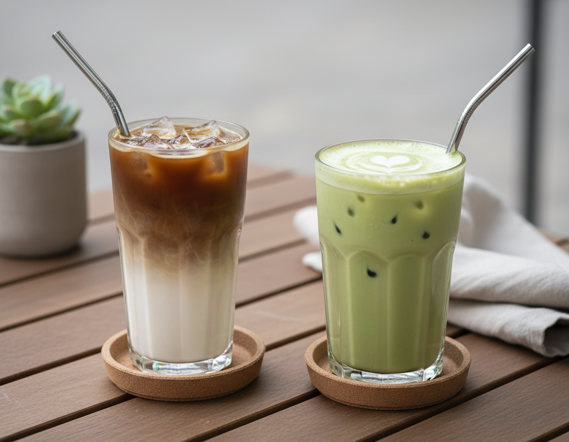Je lepší ledová káva, nebo ledový matcha tea? Co si dát v kavárně?