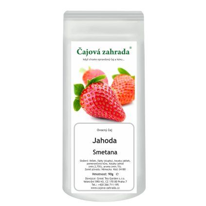 Jahoda & Smetana – ovocný sypaný čaj (Varianta ovocný čaj 500g)