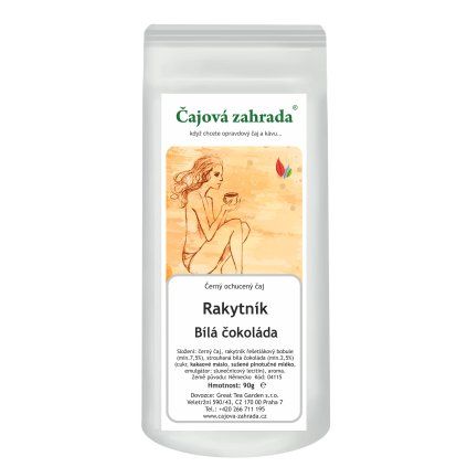Rakytník & Bílá čokoláda – černý ochucený čaj (Varianta černý čaj 90g)