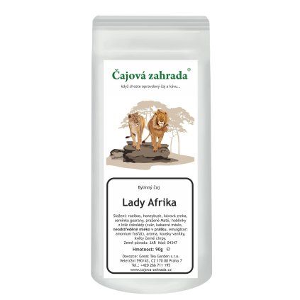 Rooibos Lady Afrika – moccově krémová směs s guaranou (Varianta rooibos čaj 1000g)