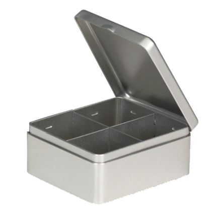 TES757 Tea Selection Silver 4 sections