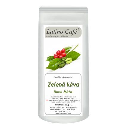 Zelená káva s mátou