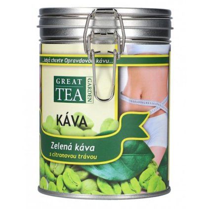 Zelená káva s citronovou trávou v dóze