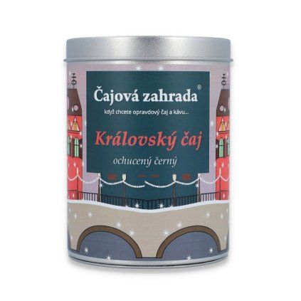 Sypaný černý vánoční ochucený Královský čaj v dóze