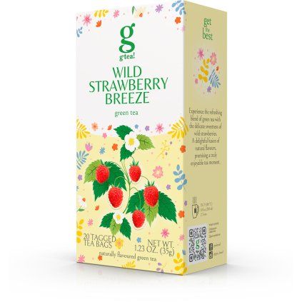 Zelený ochucený čaj Strawberry Breeze - Jahoda 20 sáčků