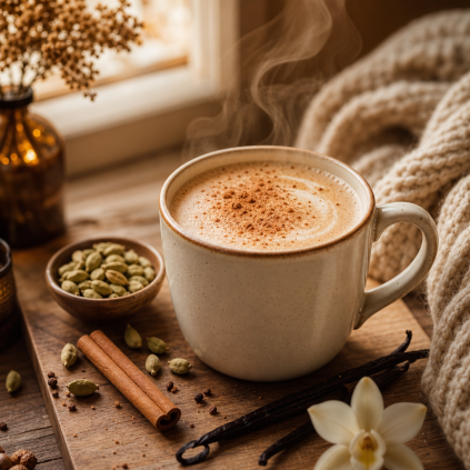 Chai Latte Mumbai BIO – jemný chai se skořicí a vanilkou (Varianta Chai Latte 25g)