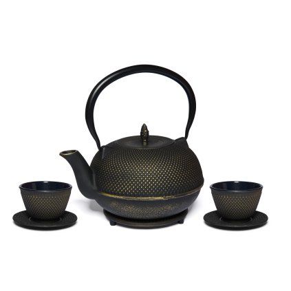 Japonská litinová souprava Arare zlatá 1600ml