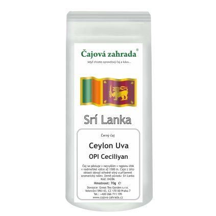 Ceylon Uva OPI Ceciliyan – černý čaj (Varianta černý čaj 1000g)