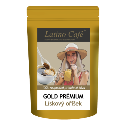Latino Café ® Instant GOLD Lískový oříšek – rozpustná káva (Varianta Gold instant 200g)