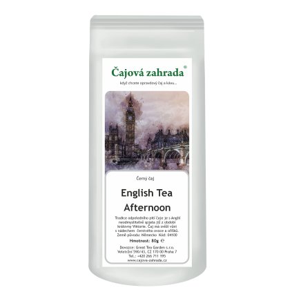 English Afternoon Tea – jemný černý čaj bez aromatizace (Varianta černý čaj 80g)