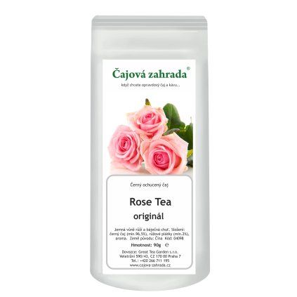 Rose Tea – černý ochucený čaj s růžovými plátky (Varianta černý čaj 500g)