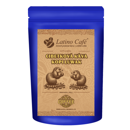 Cibetková káva – Kopi Luwak (100% Arabica) (Varianta zrnková 200g)