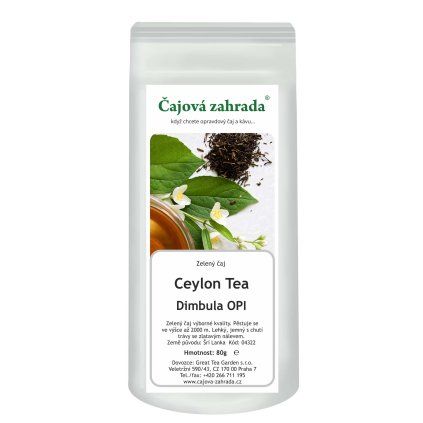 Ceylon Dimbula OPI Green – zelený čaj (Varianta zelený čaj 80g)