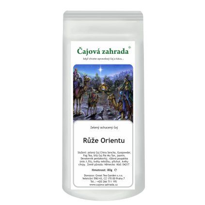 Růže Orientu – zelený ochucený čaj s mangem a květy (Varianta zelený čaj 1000g)