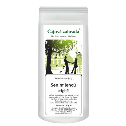 Sen milenců – zelený ochucený čaj (Varianta zelený čaj 1000g)