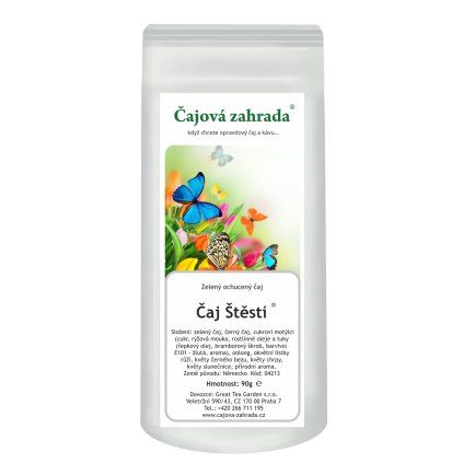 Čaj štěstí® – zelený ochucený čaj s broskví a bergamotem (Varianta zelený čaj 1000g)