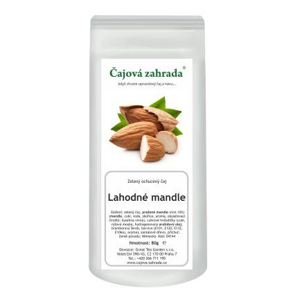 Lahodné mandle – zelený ochucený čaj (Varianta zelený čaj 1000g)