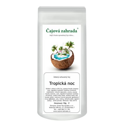 Tropická noc – zelený ochucený čaj s papájou a ananasem (Varianta zelený čaj 1000g)