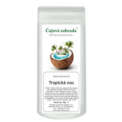 Tropická noc – zelený ochucený čaj s papájou a ananasem (Varianta zelený čaj 500g)