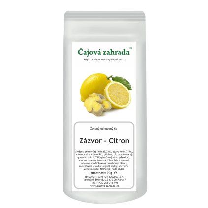 Zázvor & Citron – zelený ochucený čaj (Varianta zelený čaj 1000g)