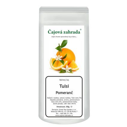 Tulsi & Pomeranč – bylinková směs na bázi rooibosu (Varianta rooibos čaj 1000g)
