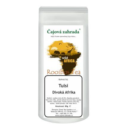 Rooibos Tulsi & Divoká Afrika – sypaný bylinný čaj (Varianta rooibos čaj 80g)