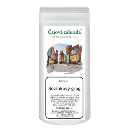 Rooibos Bezinkový grog – sypaný bylinný čaj (Varianta rooibos čaj 500g)