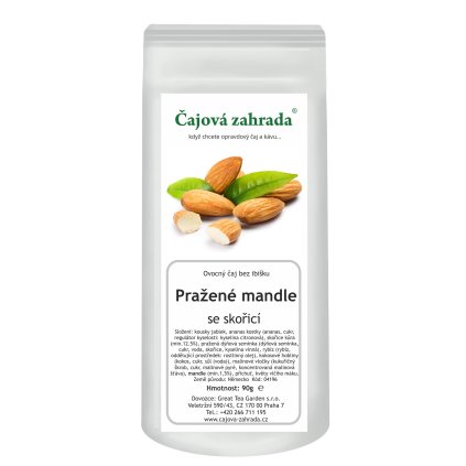 Pražené mandle se skořicí – ovocný sypaný čaj (Varianta ovocný čaj 90g)